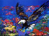 Leroy Neiman American Bald Eagle painting